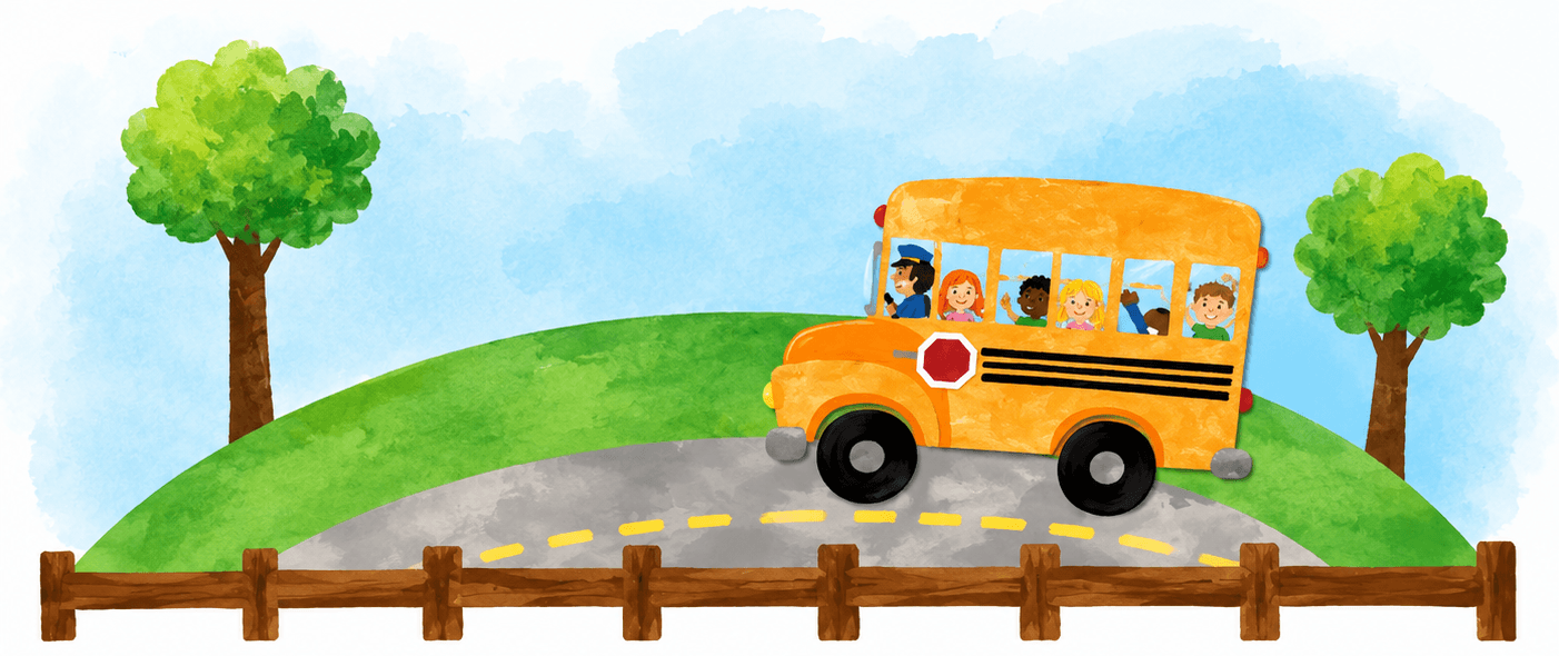 Junior Achievers Academy bus artwork with children